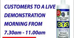 Plumbhut – Llanelli invites all customers to a live CTec products demo morning 24-03-16