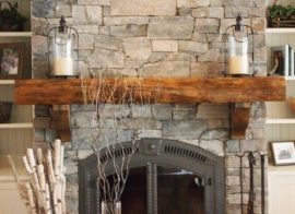 The best way to face a block built fireplace with stone.