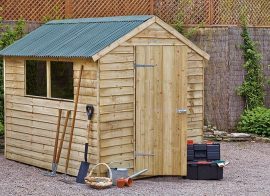 How to fix fascia board to a wooden garden cabin.