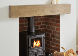 How to fit an oak beam mantelpiece.
